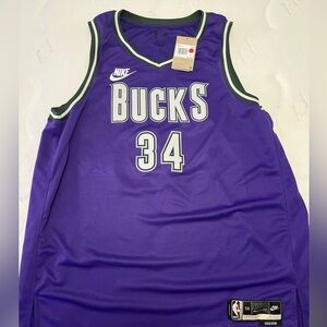 Nike Antetokounmpo Milwaukee bucks NBA Dri-fit jersey